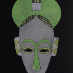 Gouro Elfenbeinküste Pastellkreide 70 x 50 cm 2020