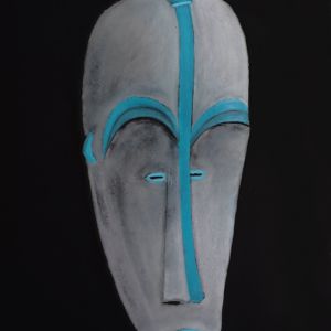 Fang Gabun Pastellkreide 70 x50 cm 2020