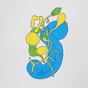 Placida, Acrylstifte, 42 x 29,7 cm, 2022