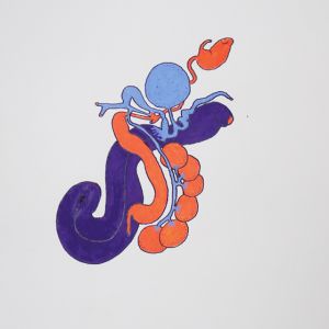 Cyerce, Acrylstifte, 42 x 29,7 cm, 2022