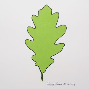 Quercus, Acrylstifte auf Papier, 29,7 x 42 cm, 2023