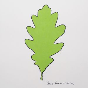 Quercus, Acrylstifte auf Papier, 29,7 x 42 cm, 2023
