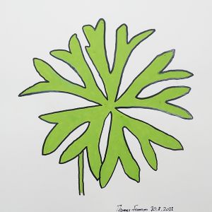 Syneilesis, Acrylstifte auf Papier, 29,7 x 42 cm, 2023